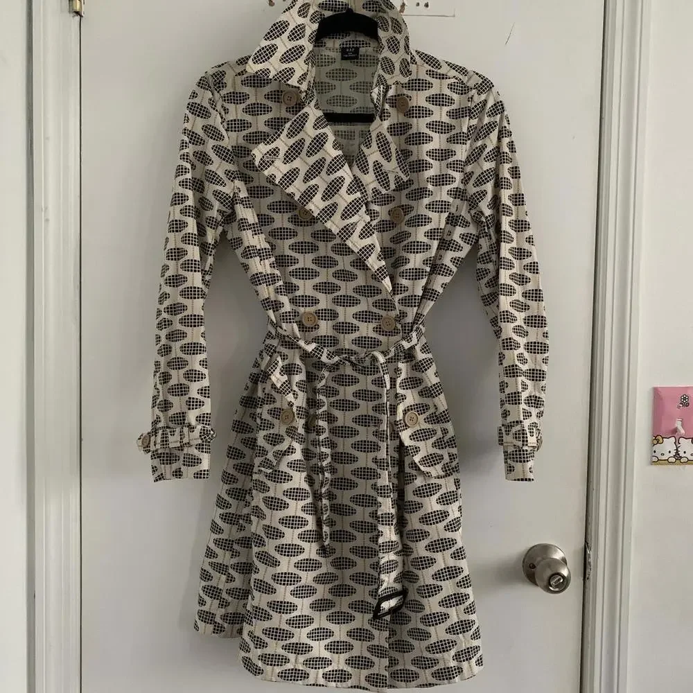 Gap Trench Coat Pea Coat - Picture 3 of 4